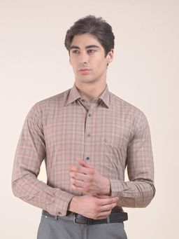 Cantabil - Regular Fit Pure Cotton Fabric Checks Pattern Formal Shirt For Men