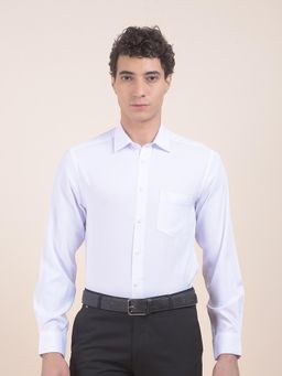 Cantabil - Slim Fit Polyester Stretch Fabric Solid Formal Shirt For Men