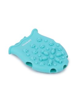 INFANTSO - Silicone Turquoise Baby Bathing Brush With Soft Bristles & BPA Free (0-3 Years)