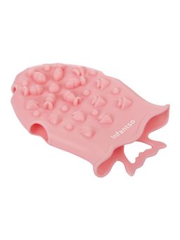 INFANTSO - Silicone Pink Baby Bathing Brush With Soft Bristles & BPA Free (0-3 Years)