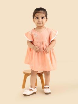 Fabindia - Pink Cotton Chikankari Dress