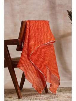 TAHILIYA - Dupatta Orange Cotton Leheriya Kota Doria (Dupatta Only)