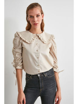 Trendyol - Stone Lace Striped Shirt