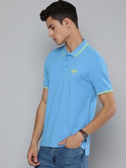 Levi's - Men Blue Collar Neck Polo T-Shirt