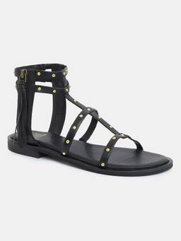 Tao Paris - Kanna Studded Tassel Zip Gladiator Sandals