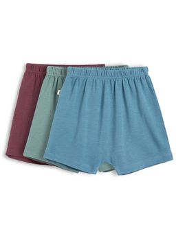 Cocoon Care - Multi-Color knitted Bamboo Cotton Solid Shorts (Pack of 3)