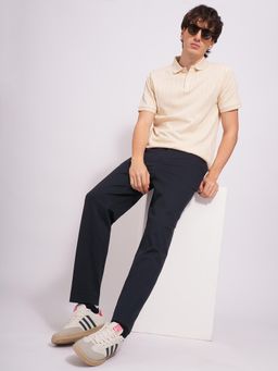 Selected - Navy Blue Nylon Blend Tailored Trouser