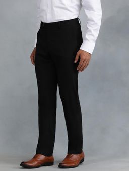 Greenfibre - Black Terry Rayon Solid Formal Trouser