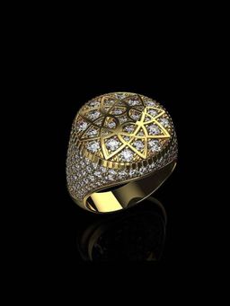 Amorenmore - Imperial Mandala Star Motif Statement Ring