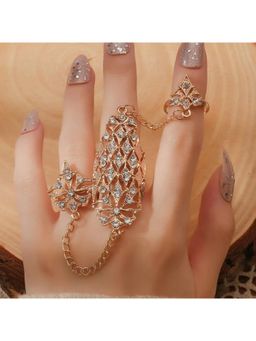 Amorenmore - Golden Enchantress 18K Gold Plated Adjustable Ring