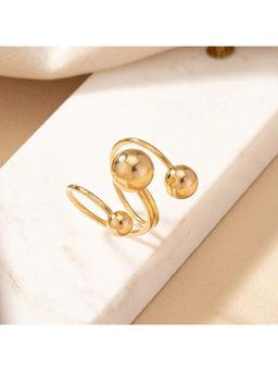 Amorenmore - Golden Sphere 14K Gold Plated Orbit Adjustable Ring