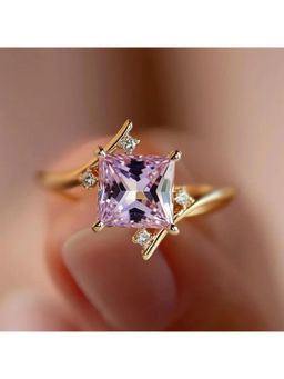 Amorenmore - Ethereal Amara Lavender Zircon Princess Cut Elegant Ring