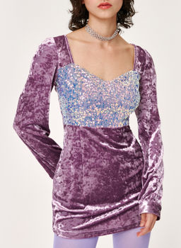 Cider - Popstar POV Long Sleeve Mini Dress