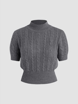 Cider - Wool-blend Texture High Neck Sweater