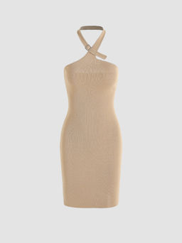 Cider - Knit Halter Mini Dress