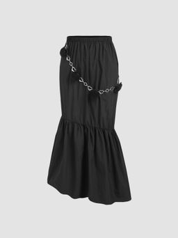 Cider - Rosette Chain Ruched Maxi Skirt