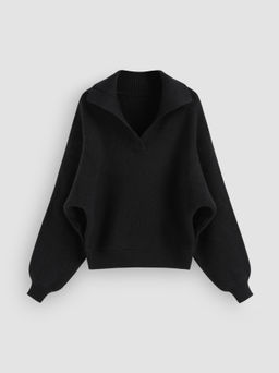 Cider - Polo Solid Long Sleeve Sweater