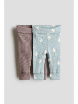H&M - Kids Beige 2-Pack Room-To-Grow Leggings