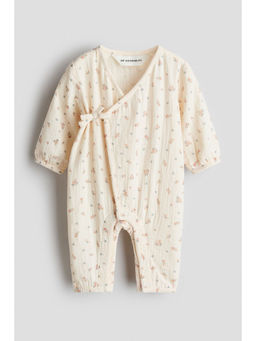 H&M - Kids White Cotton Muslin Romper Suit