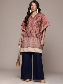 Aarke Ritu Kumar - Multi-Color Polyester Paisley Kaftan