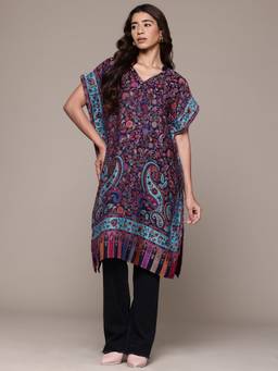 Aarke Ritu Kumar - Multi-Color Viscose Paisley Kaftan