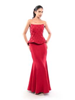 MODO CALDO - Red Undying Desire Skirt with Corset