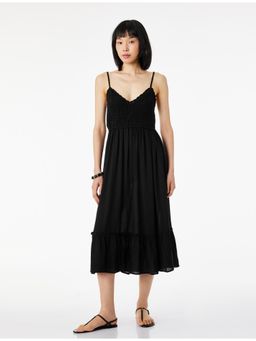 Koton - Midi Strappy Dress - Black