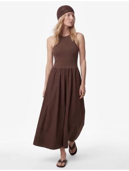 Koton - Sleeveless Maxi Dress - Brown