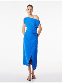 Koton - One-Shoulder Midi Dress - Blue