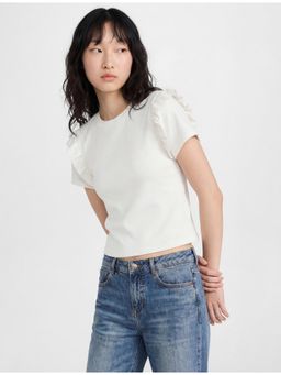 Koton - Short Sleeve Top - White