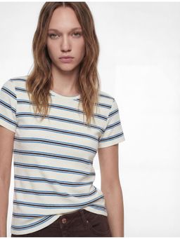 Koton - Striped T-Shirt - Blue