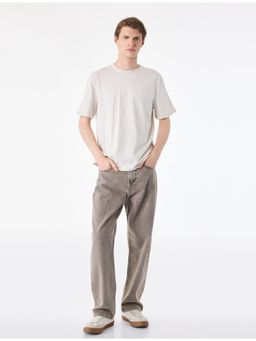 Koton - Short Sleeve T-Shirt - Beige