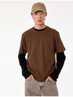 Koton - Short Sleeve T-Shirt - Brown