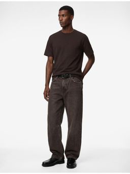 Koton - Crew Neck T-Shirt - Brown