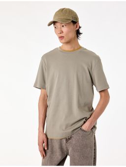 Koton - Crew Neck T-Shirt - Olive