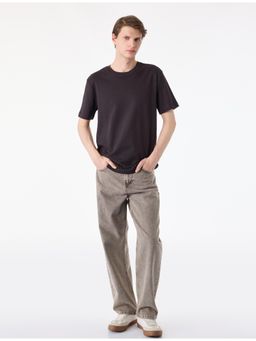 Koton - Crew Neck T-Shirt - Purple
