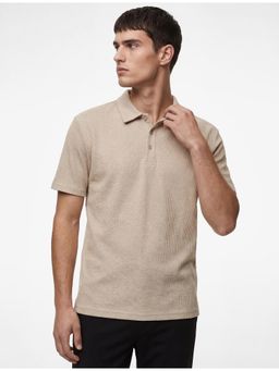Koton - Polo Collar T-Shirt - Beige