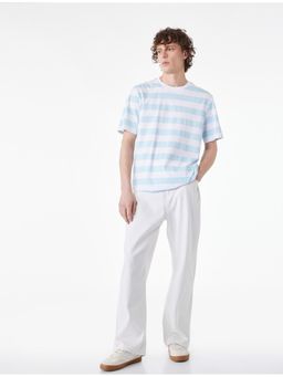 Koton - Cotton Striped T-Shirt - Blue