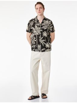 Koton - Palm Patterned Shirt - Beige