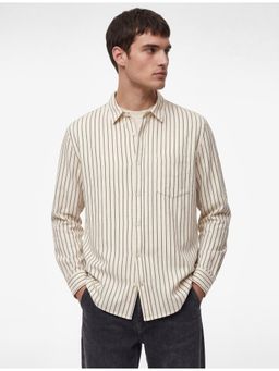 Koton - Cotton Striped Shirt - Off White
