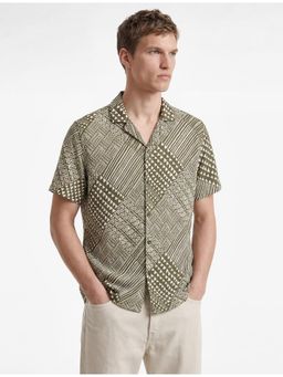 Koton - Patterned Shirt - Olive