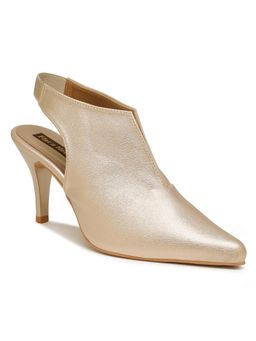 Flat n Heels - Women Gold Stilettos Heels