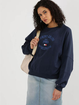 Tommy Hilfiger - Womens Blue Color Sweatshirt