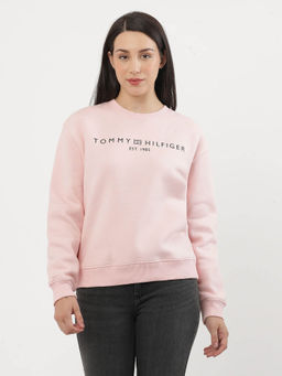 Tommy Hilfiger - Womens Pink Color Sweatshirt