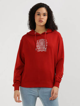 Tommy Hilfiger - Womens Red Color Sweatshirt