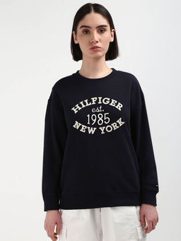 Tommy Hilfiger - Womens Navy Blue Color Sweatshirt