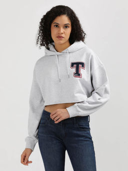 Tommy Hilfiger - Womens Grey Color Sweatshirt