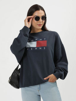 Tommy Hilfiger - Womens Blue Color Sweatshirt