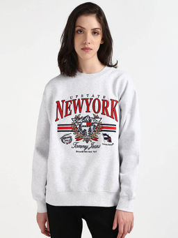 Tommy Hilfiger - Womens Grey Color Sweatshirt