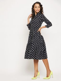 Uptownie - Womens Crepe Printed Fit & Flare Skater Dress